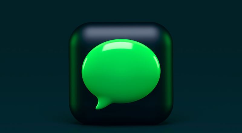 Ícone de balão de mensagem representando o WhatsApp